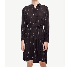 Ann Taylor Stitch Stripe Shirt Dress